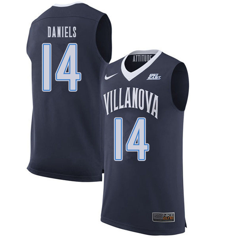 Men #14 Caleb Daniels Villanova Wildcats College Basketball Jerseys Sale-Navy